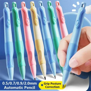 0.5/0.7/0.9/2.0mm Automatic Pencil Comes With Sharpener 2B Lead Movable Pencil Grip Posture Correction Mechanical Pencil