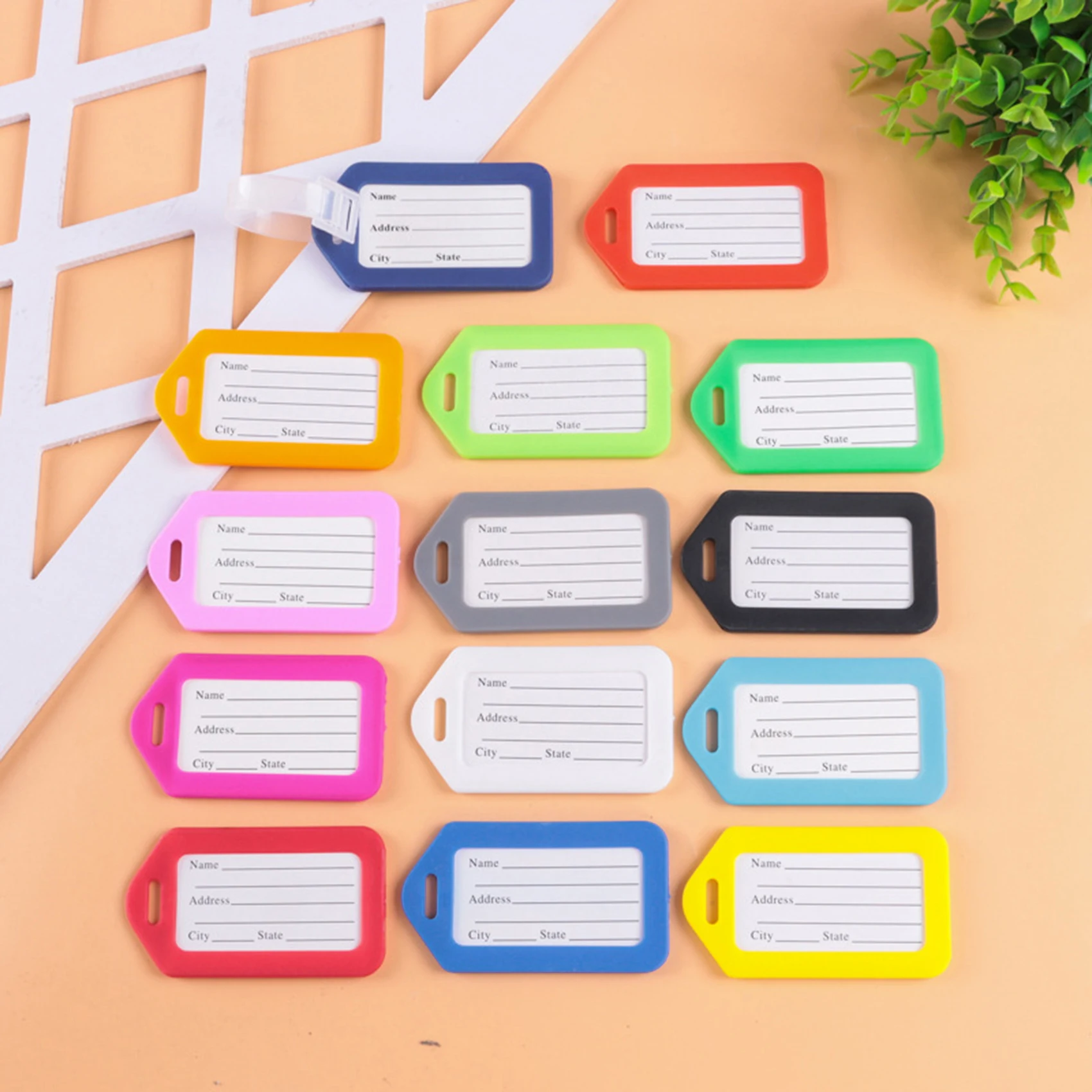 1-10PCS Luggage Tag Boarding Shipping Plastic Baggage Tags Travel Accessory Women Men Suitcase ID Address Name Holder Bag Label - Image 2