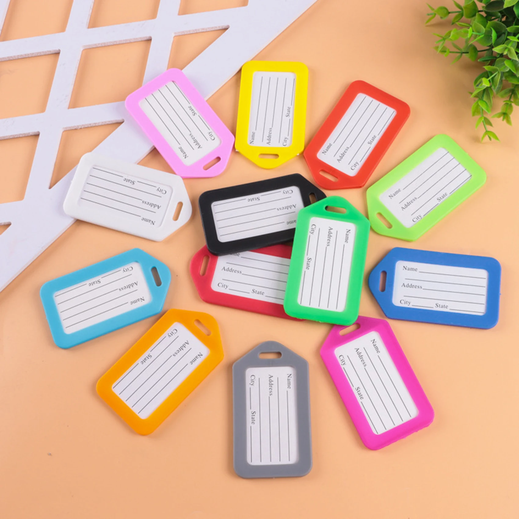 1-10PCS Luggage Tag Boarding Shipping Plastic Baggage Tags Travel Accessory Women Men Suitcase ID Address Name Holder Bag Label - Image 3