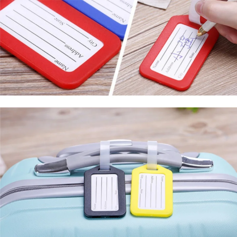 1-10PCS Luggage Tag Boarding Shipping Plastic Baggage Tags Travel Accessory Women Men Suitcase ID Address Name Holder Bag Label - Image 6