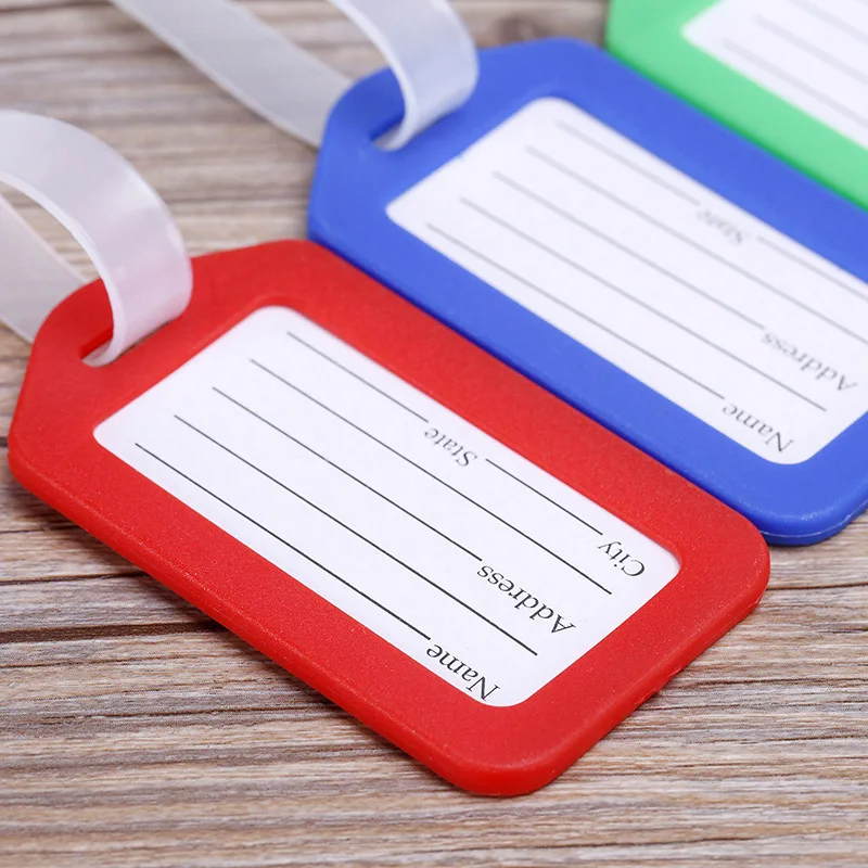 1-10PCS Luggage Tag Boarding Shipping Plastic Baggage Tags Travel Accessory Women Men Suitcase ID Address Name Holder Bag Label - Image 4