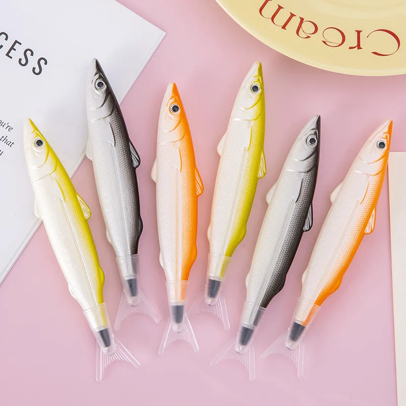 1-4-12 pcs Cute Kawaii Sea Fish Stationery Creative Ballpoint Pen Office School Supplies Novelty Funny Lovely Pens