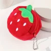 1 Lightweight and Stylish Cartoon Wallet, Cute Realistic Fruit Series Strawberry Plush Coin Purse, Suitable for Daily Use