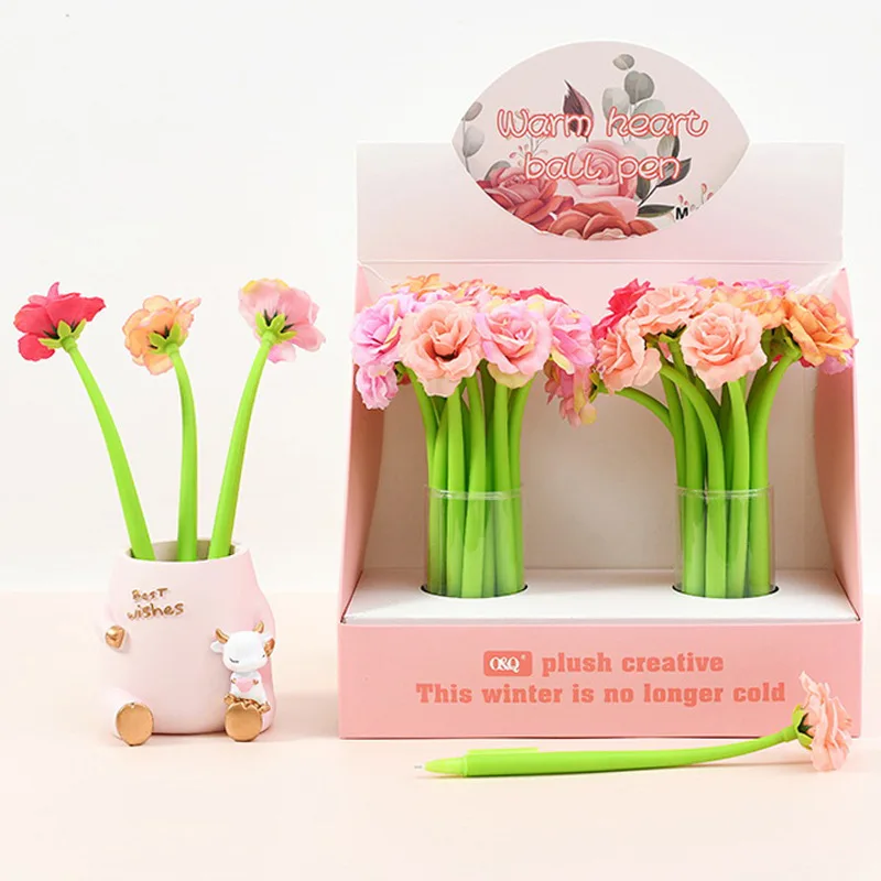 1 Piece Kawaii Flower Pen Stationery Creative Sweet Pretty Lovely Soft Gel Pen - Image 3
