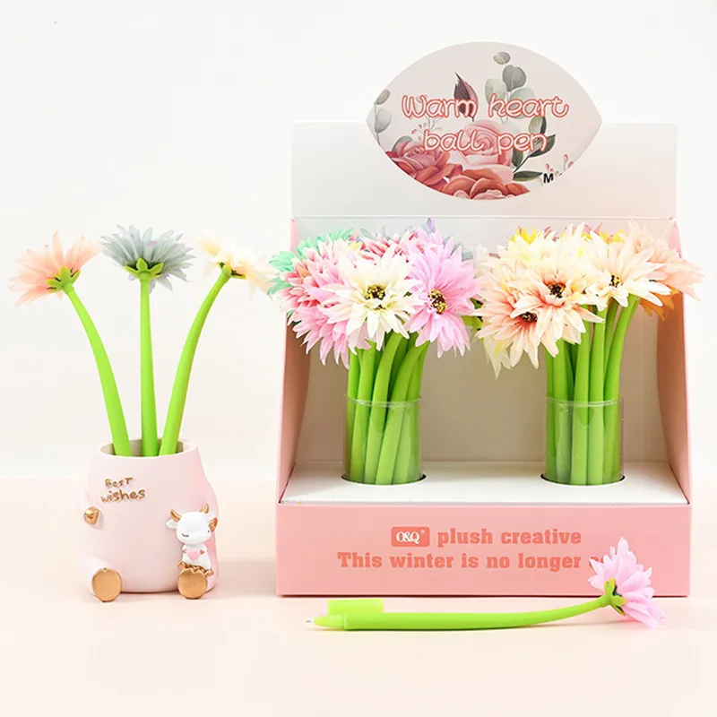 1 Piece Kawaii Flower Pen Stationery Creative Sweet Pretty Lovely Soft Gel Pen - Image 4