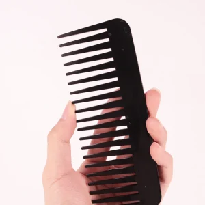 1 thick plastic heat-resistant, anti-static long toothed, wide toothed salon hairstyle comb Special for real hair wigs