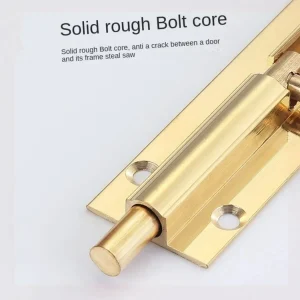 1.5/2/3/4 Inch Long Brass Door Slide Bolts Latch Lock Gate Safety Bolt Hasp Staple Home Security Sliding Locks