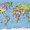 1000/500/300/120 Pieces World Map Characteristic Jigsaw Puzzles for Adults Home Decor Games Family Puzzles Educational Toys