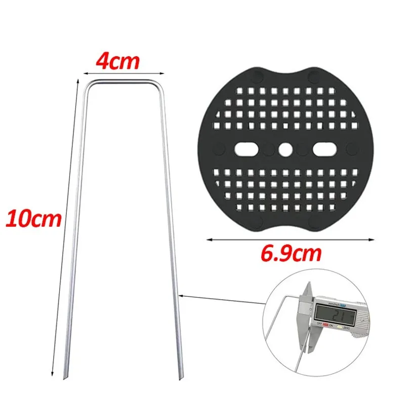 100/10PCS Steel Garden Stakes Landscaping Staples U-Shaped Rust-proof Sod Stakes Fences Outdoor Wires Tents Tarps Securing Pegs - Image 6