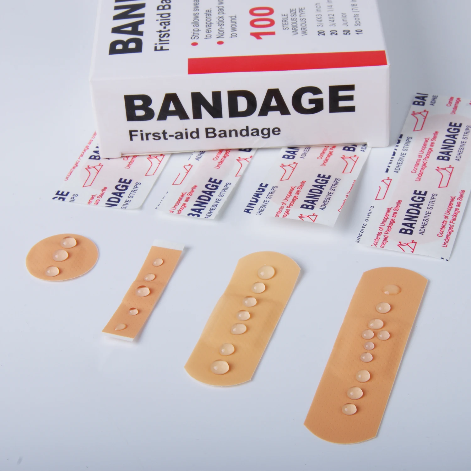 100pcs/4Size Baby Bandage Waterproof Breathable Adhesive Plaster Hemostasis Wound Sticker Dressing Band Aid Banditas Children - Image 3