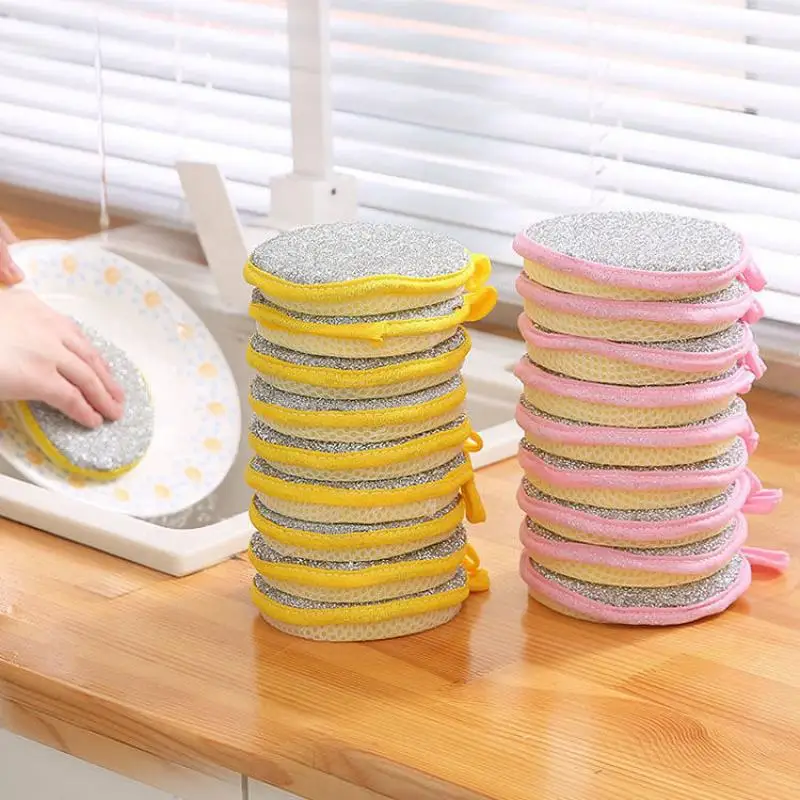 10/5/3PCS Double Side Dishwashing Sponge Dish Washing Brush Pan Pot Dish Wash Sponges Household Cleaning Reusable Kitchen Tools - Image 2