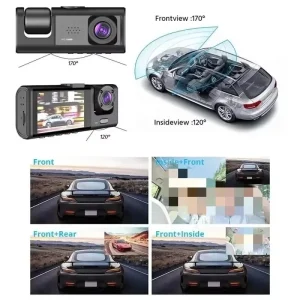 1080P 3 Channel Car DVR HD 2/3-Lens Inside Vehicle Dash CamThree Way Camera DVRs Recorder Video Registrator Dashcam Camcorder