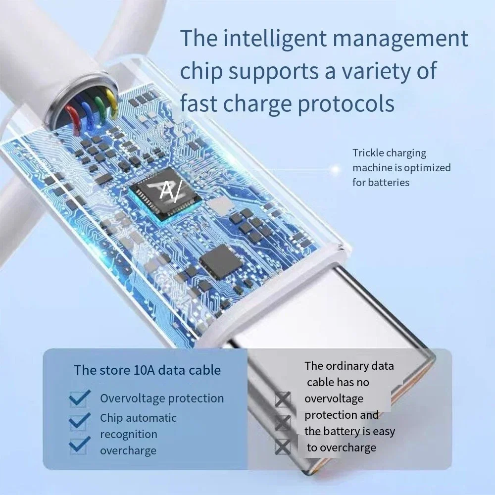 10A 120W USB C Cable Super Fast Charging Phone Charger Data Cord For Samsung Xiaomi Huawei Type C To Type C Quick Charge Cable - Image 5