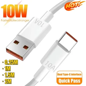 10A USB To Type C Cable 120W Super Fast Charging Phone Charger USB C Data Cord For Samsung Xiaomi Huawei Quick Charger Cable