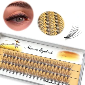 10D Mink Eyelash extension 1 Box/60 Bunches Natural Eyelash 3D Russian Individual Eyelash cluster Makeup Tool Lashes Wholesale