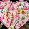 10pcs/Lot Mix Styles Children's Cartoon Rings Colorful Flower Opening Finger Ring Kids Girls Resin Jewelry Party Gift Wholesale