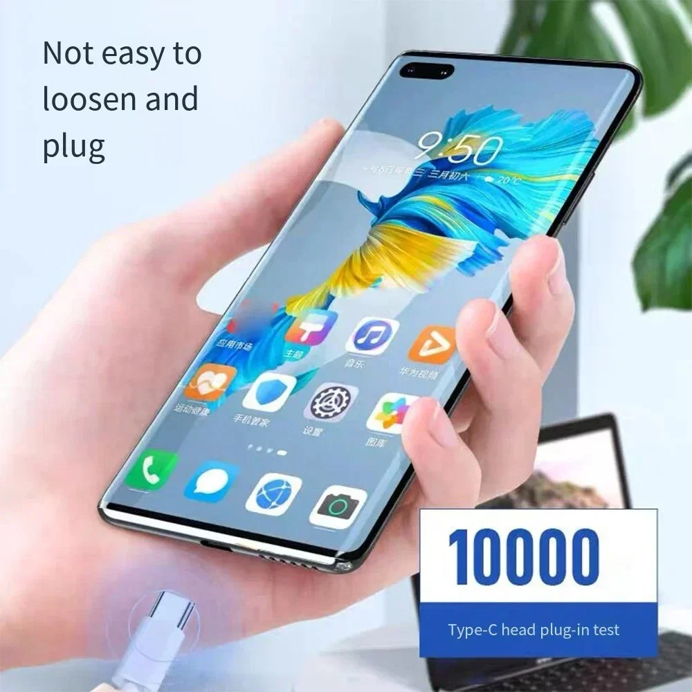 120W 10A Dual Type C Cable Super Fast Charging Phone Charger Data Cord For iPhone Samsung Xiaomi Huwei USB C Quick Charge Cable - Image 4