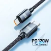 120W Type C to Type C Cable Super Fast Charging Cable 0.25/1/1.5/2m Quick Charge USB C Cables For iPhone Xiaomi Samsung Huawei