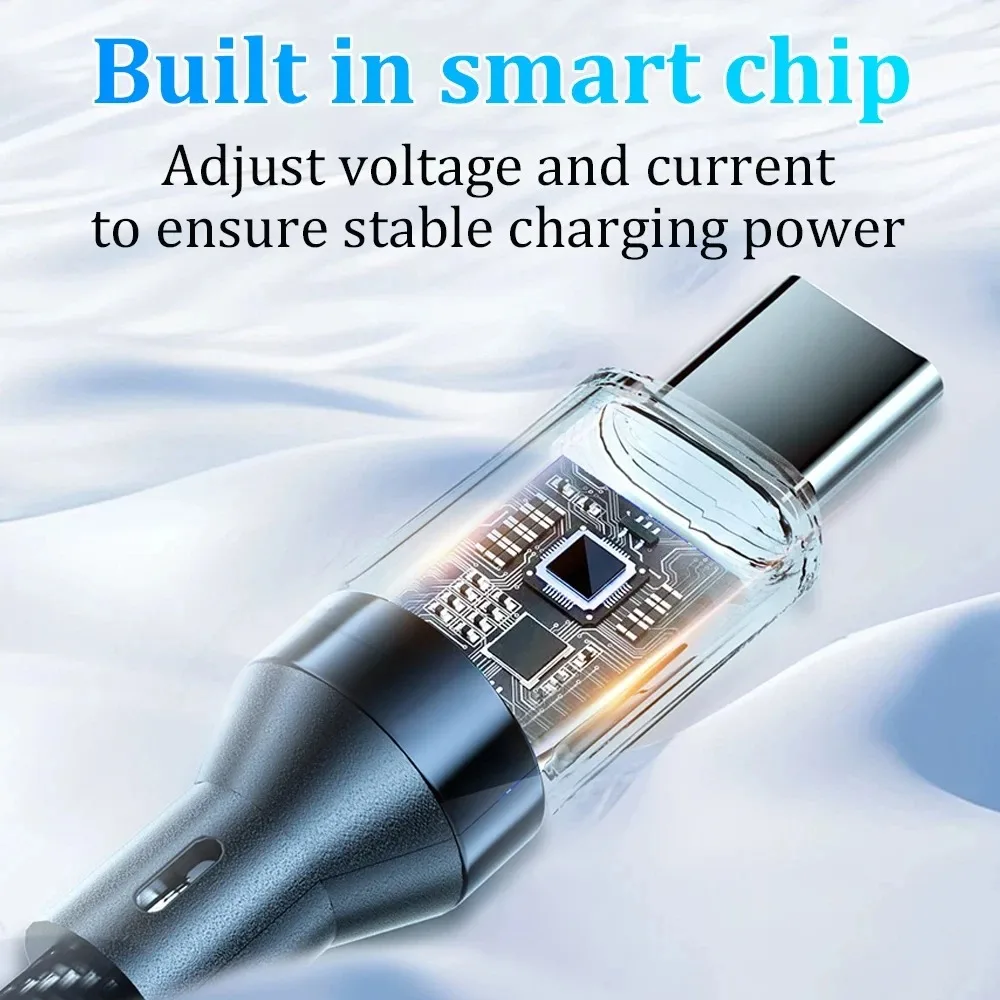 120W USB Type C Cable Super Fast Charging Cable With LED Display 100W PD Type-C Data Cord For Universal USB Charging USB C Cable - Image 3