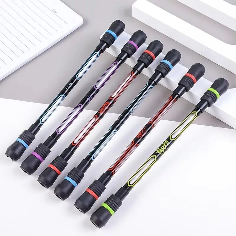 1/2/4Pcs Creative Spinning Pen Spinner Toy Adult Kids Stress Relieve Rotating Gel Pens Anti-Slip Hand Spinner Student Stationary
