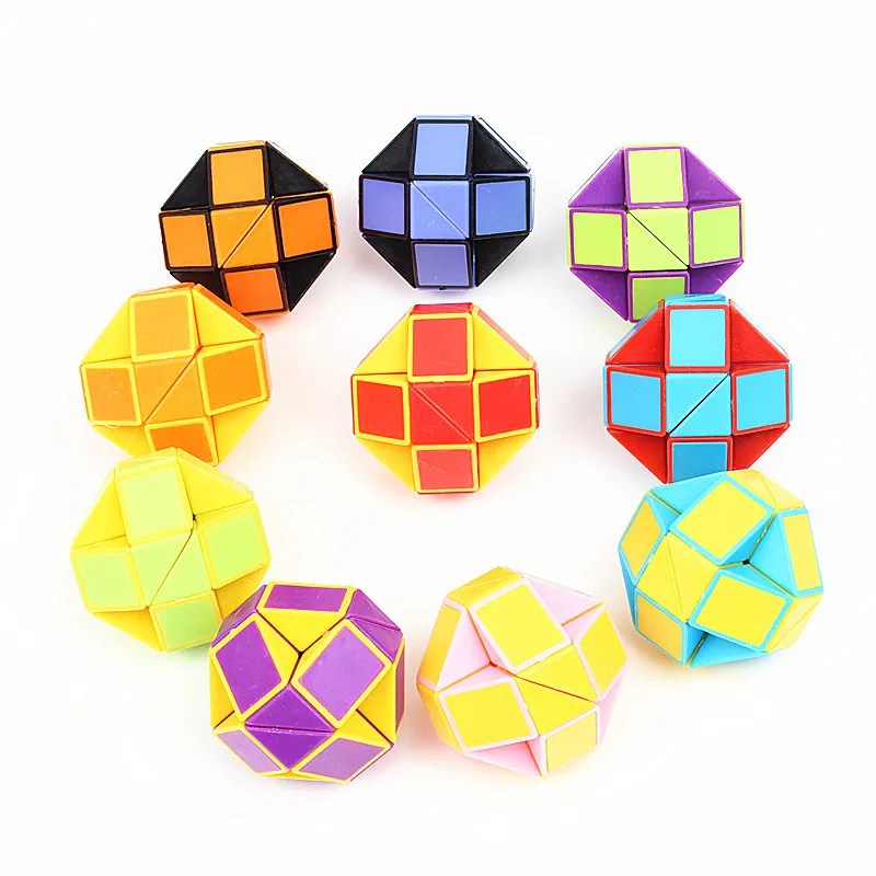 1/3/6Pcs/sets Folding Magic Snake Ruler Puzzle Antistress Cube Educational Toy Kids Birthday Party Favors Bags School Reward - Image 5