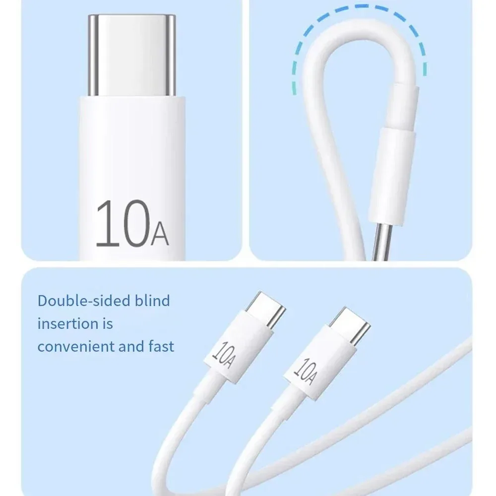 1/3Pcs 10A Charger Cable 120W Super Fast Charging Type C To Type C Cable High Speed Data Transfer Cord For iPhone Samsung Xiaomi - Image 6