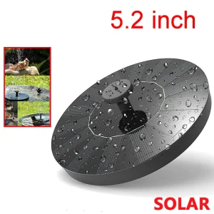 13cm Solar Powered Floating Bird Bath Water Fountain Outdoor Pond Pool Garden Patio With 4 Nozzles Water Pool Pond Decor