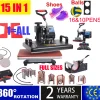 15 in 1 Heat Press Machine/ Sublimation Machine Heat Press Printer for T-shirts Plates/Cap/Mug/Phone Covers/pen/football etc