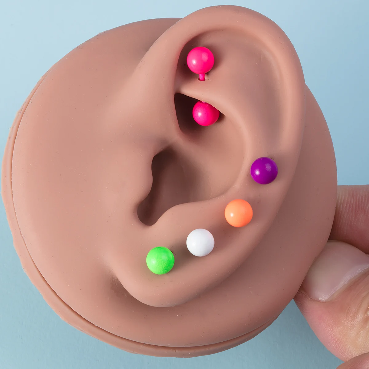 1/5pcs Solid Color Piercing Stud Earrings Stainless Steel Cartilage Tragus Earring Helix Conch Barbell Earring Body Jewelry 18 G - Image 2