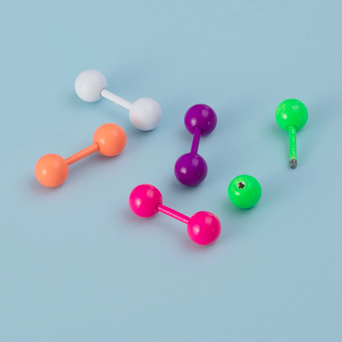 1/5pcs Solid Color Piercing Stud Earrings Stainless Steel Cartilage Tragus Earring Helix Conch Barbell Earring Body Jewelry 18 G - Image 3