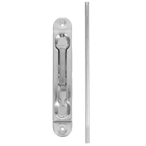 1Set Anti-Theft Security Door Bolt Latch Stainless Steel Double Door Lock Catch Extended Bolt 200Mm for Apartment Home Office