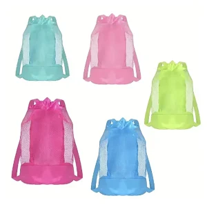 1pc Beach storage bag,Large capacity net multifunctional travel backpack,sundries food storage bag ﻿