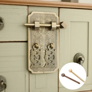 1pc Door Bolts 86mm Furniture Hardware Latches Locking Pin Drawer Cupboard Cabinet Latch Key