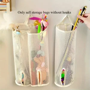 1pc Mesh Storage Bag for Cat Toys - Wall Hanging Organizer, Perfect for Pet Accessories, Toy Storage Organizer, Shelf Baskets