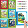 1pc Reusable Water Drawing Book Magic Water Book Mess-Free Magic Painting Pad with Refillable Water Pen Learning Education Toy