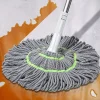 1pc Self-Wringing Mop | Microfiber Floor Cleaner with Adjustable Handle, Wet/Dry for Kitchen/Bedroom, Durable Cleaning Tool