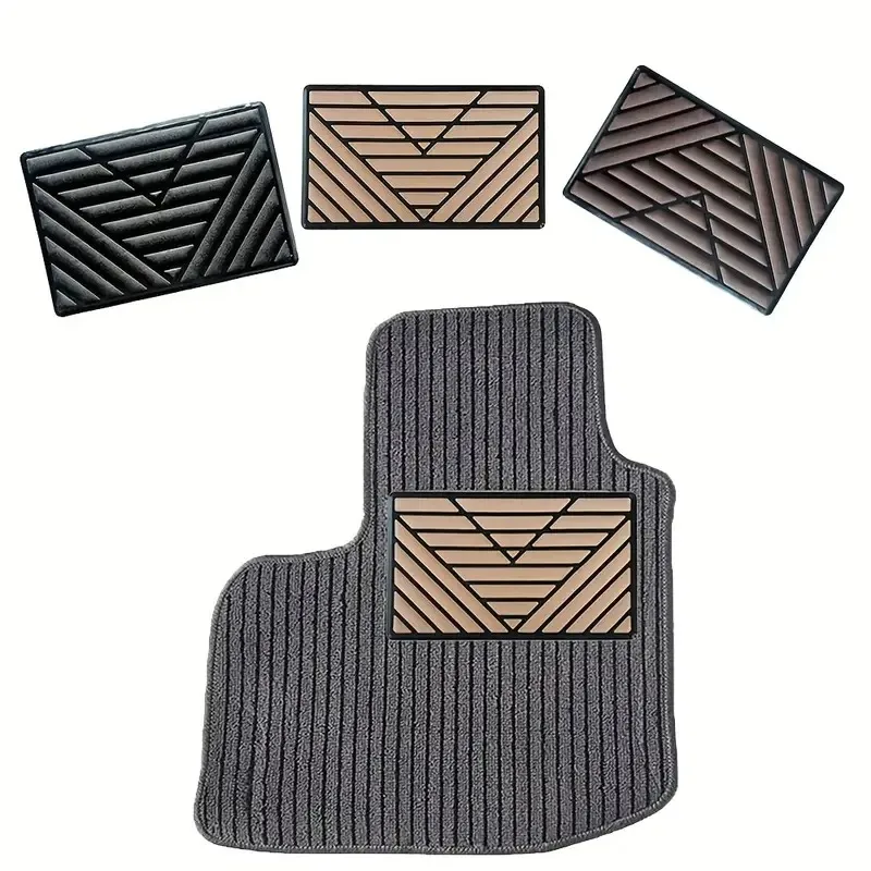 1pc Universal PVC Car Floor Mat Anti-Slip Foot Pads Durable Pedal Mat For Vehicle Interiors For Left-Hand Drive Accessories - Image 2