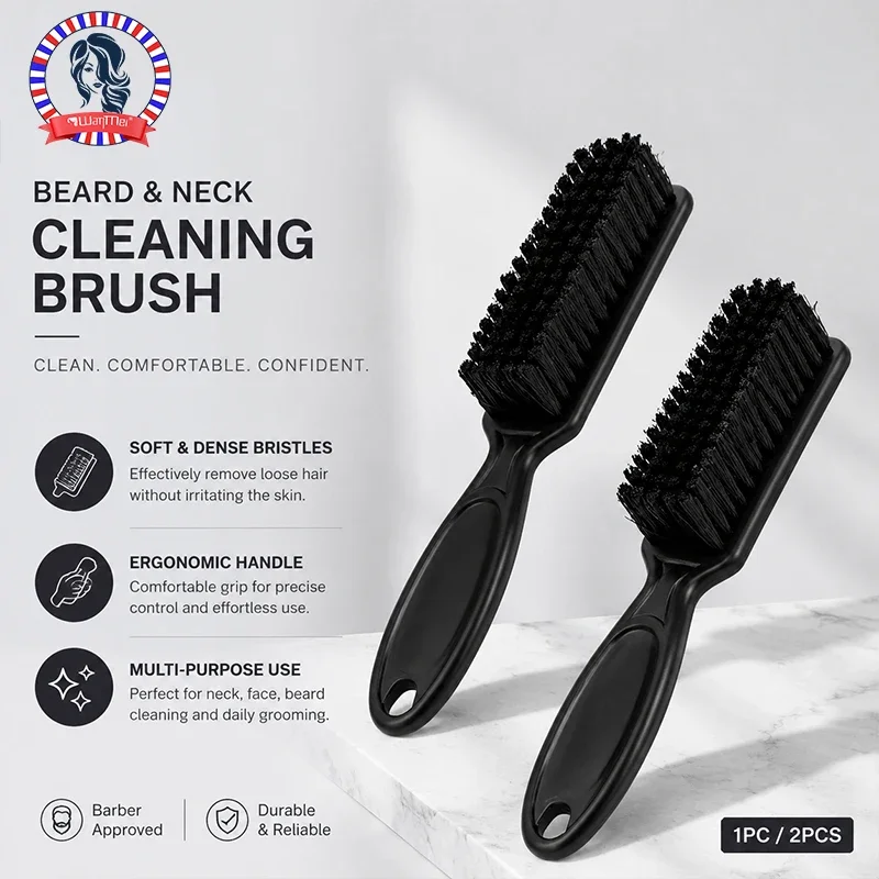 1pc/2pcs Beard Comb, Hair Cleaning Brush, Barber Neck Duster, Hair Removal Comb Hair Styling Hairdressing Tools