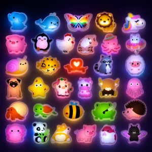 1pcs Cute Animal LED Shoe Charms Glow in Dark PVC Clog Sandal Decorations for Kids Teens Garden Shoes Party Gifts