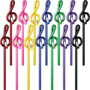 1pcs Students Note Pencils Musical Note Pencils with Eraser Colorful Music Pencils Wooden Treble Clef Bent Pencil