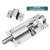 201/304 Stainless Steel Gate Safety Door Bolt Latch Lock Barrel Bolt 2/3/4/6/8/10/12 Inch Door Latch Hardware for Home Hardware