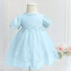 2024 Baby 100% Cotton and Lace Lolita dress Baby girl newborn gift formal dress baby summer pink dress for infant and toddler