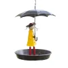 2025 Trend Girls Bird Feeder With Umbrella Bird Station For Wild Garden Birds Antique 1 PCS