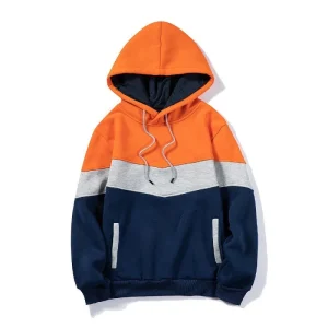 2025 men's hoodie casual sports hoodie outdoor running sports jacket color blocked fitness hoodie windproof jacket comfortable