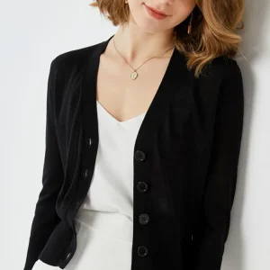 2026 Korean Fashion Cardigans Women Cardigan Long Sleeve Knitted Outerwear Solid Thin Spring Summer Sweaters V-Neck Knitwears