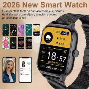 2026 New Smartwatch Dial to Answer Calls Calorie Tracking Heart Rate Blood Oxygen Monitoring Bluetooth Smart Watch Pk H9 and H6