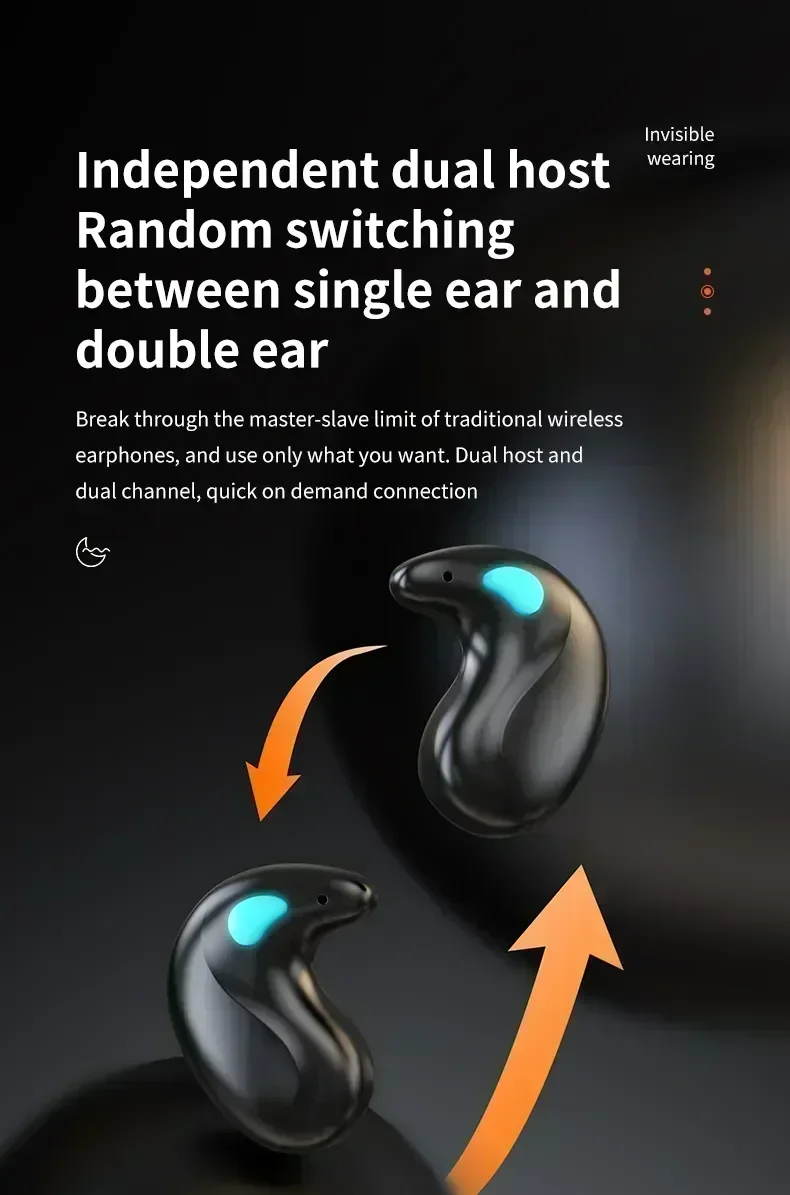 2026New style X55 Wireless Earphones Headphones Noise Reduction Sport Game Sleep Bluetooth 5.0 Earbuds HIFI Stereo Music Headset - Image 2