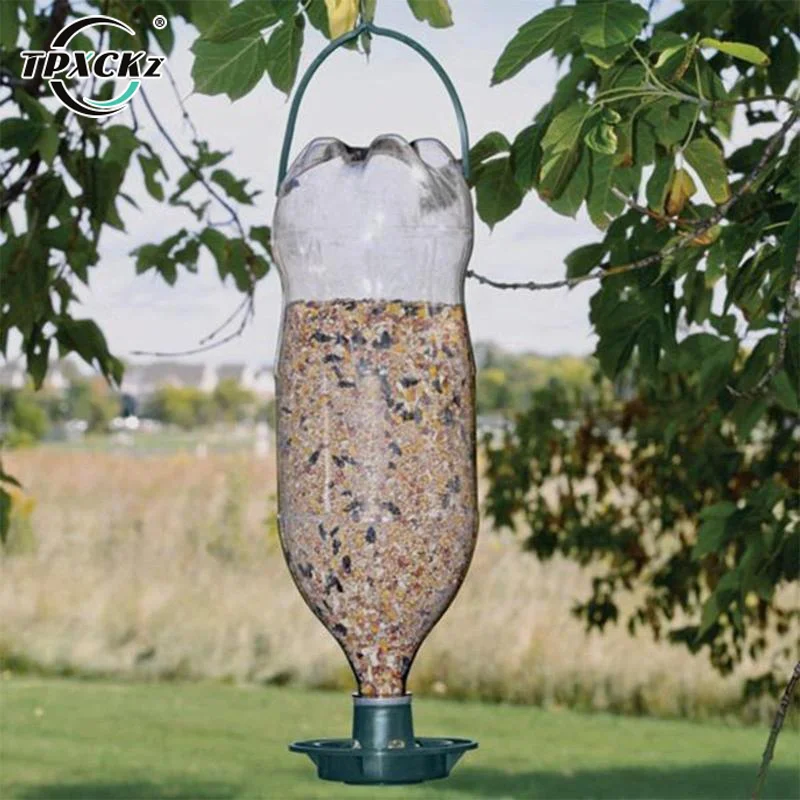 2/1PCS Outdoor Bird Feeder Automatic Hanging Plastic Feed Bowl For Parrot Pigeon Pet Indoor Bottle Mouth Docking Feeding Suppli - Image 2