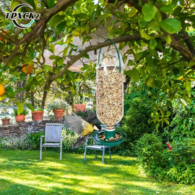 2/1PCS Outdoor Bird Feeder Automatic Hanging Plastic Feed Bowl For Parrot Pigeon Pet Indoor Bottle Mouth Docking Feeding Suppli - Image 3