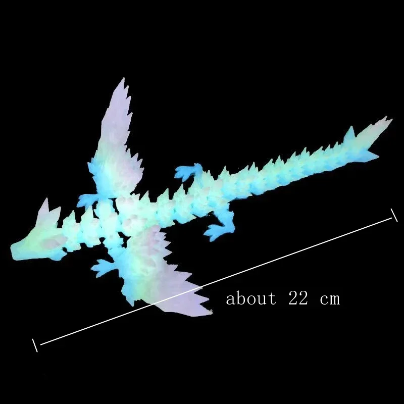 22cm 3D Printed Magic Dragon with Poseable Wings Articulated Fantasy Dragon Figure Easter Home Office Decor Ornaments - Image 6